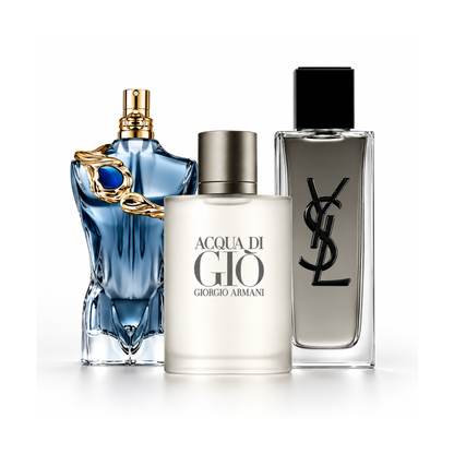 Zestaw 3 perfum | Le Beau Narcisse Eau de Parfum – 125 ml | Acqua di Giò Eau de Toilette Giorgio Armani – 200 ml | MYSLF Eau de Toilette Intense YSL – 100 ml