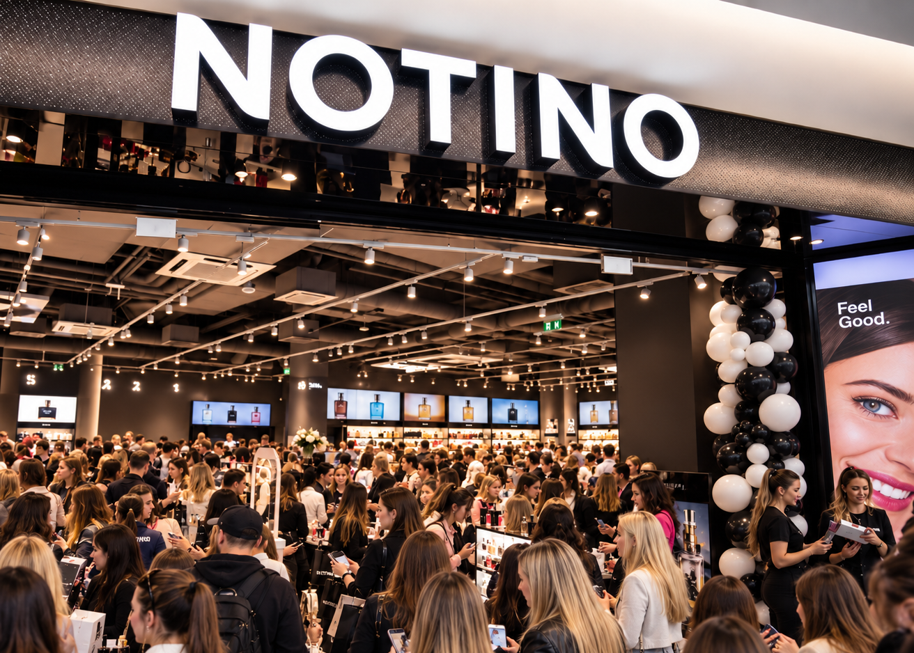 Salon Notino podczas wczesnej wyprzedaży Black Friday